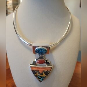 Mark Jimenez Landscape Design Inlaid Pendant